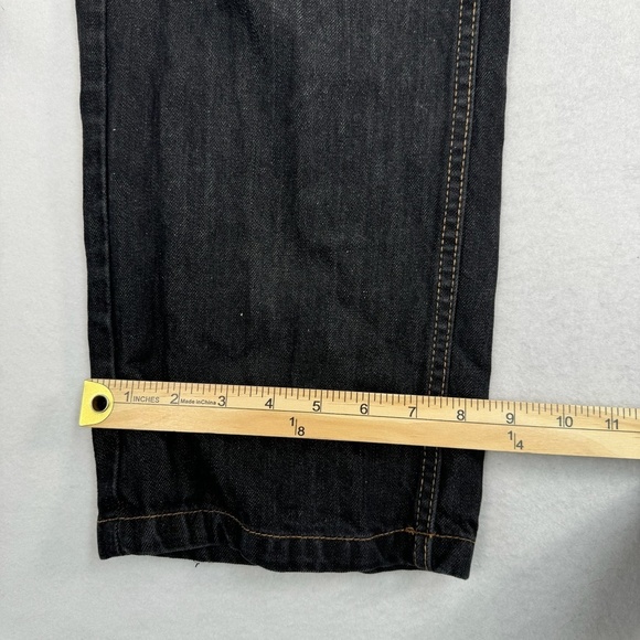 Evolution In Design Straight Leg Jeans Mens Size 38X32 Black High Rise - Picture 12 of 14